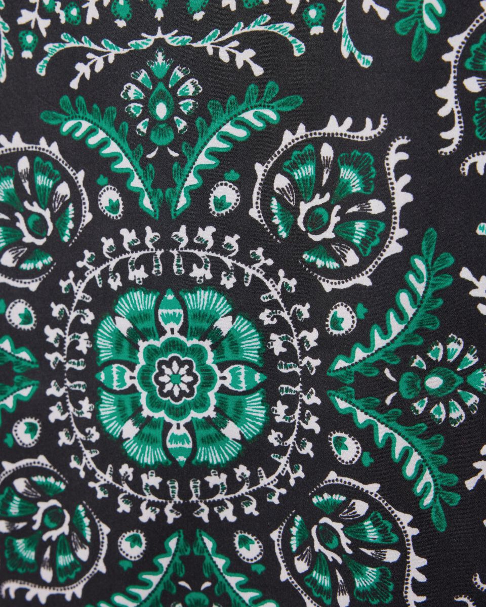 Camp Collar Bandana Print Short Sleeve Shirt, Black, hi-res